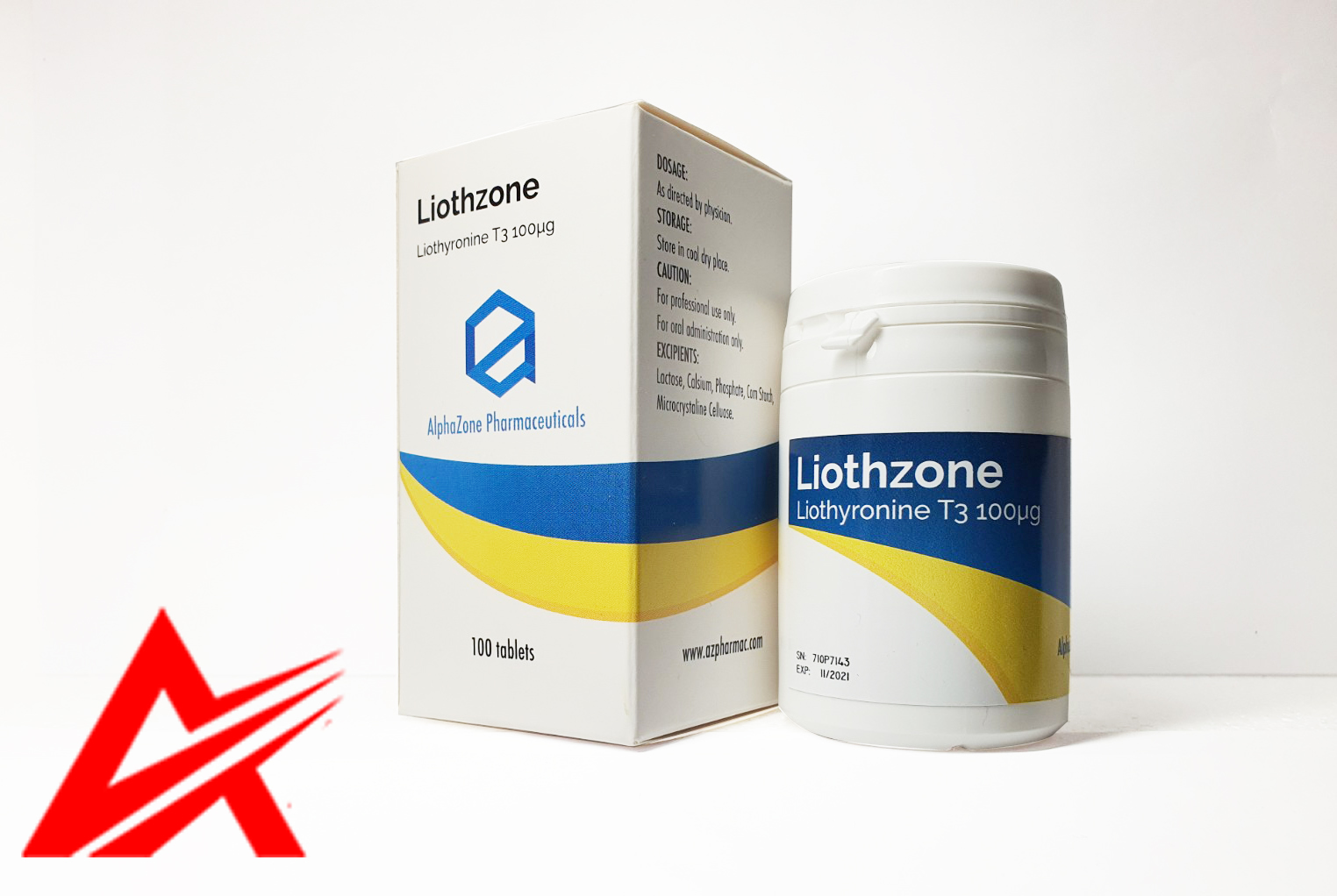 AlphaZone Pharmaceuticals Liothzone – T3 100mcg.