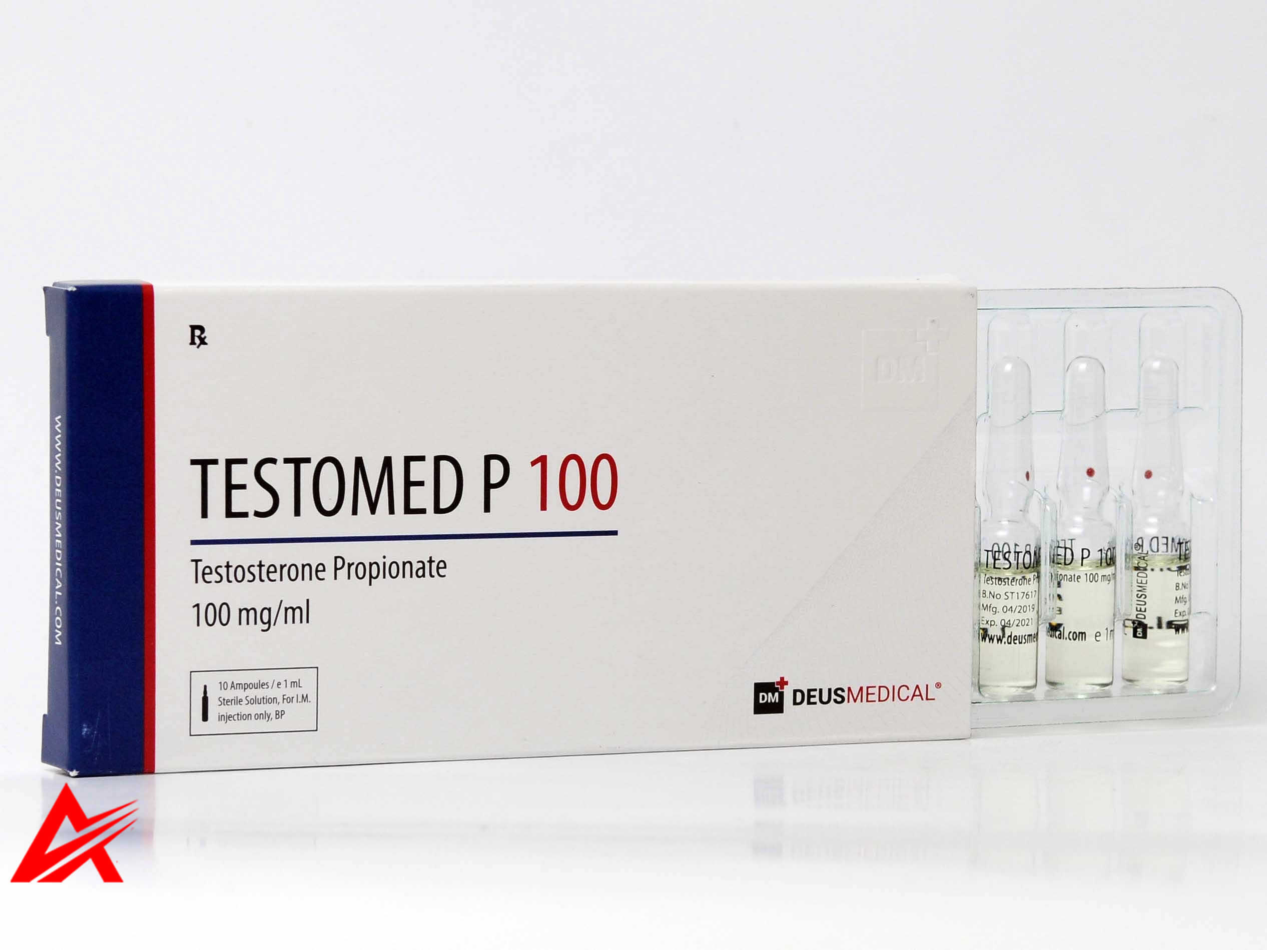 Testomed Suspension 100mg – Testosterone Base Water Suspension – Deus Medical